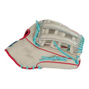 MARUCCI ACADIA SERIES 45A3 12" H-WEB CREAM/RED BASEBALL FIELDING GLOVE -MFG3AC45A3-CM/R