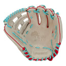 MARUCCI ACADIA SERIES 45A3 12" H-WEB CREAM/RED BASEBALL FIELDING GLOVE -MFG3AC45A3-CM/R