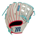MARUCCI ACADIA SERIES 45A3 12" H-WEB CREAM/RED BASEBALL FIELDING GLOVE -MFG3AC45A3-CM/R