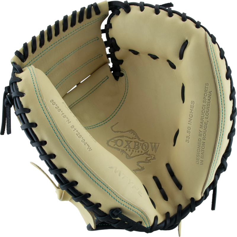 Marucci 235C1 Oxbow M Type 33.5" Solid Back Catcher Mitt/Glove - MFG3OX235C1-CM/BK