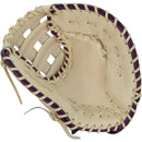MARUCCI ASCENSION M TYPE SERIES 39S2 13" CAMEL/PURPLE FASTPITCH SOFTBALL FIRST BASE MITT/GLOVE - MFGASFP39S2-CM/PR