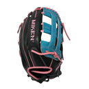 MIKEN PRO SERIES 13" SLOWPITCH SOFTBALL FIELDING GLOVE BLUE/TEAL/PINK -PRO130-BTEP