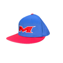 Miken 3D Puff Branded Pacific Royal/Red 474 Performance Flex Fit Hat - Miken-474-Royal/Red-White Outline/Red Puff