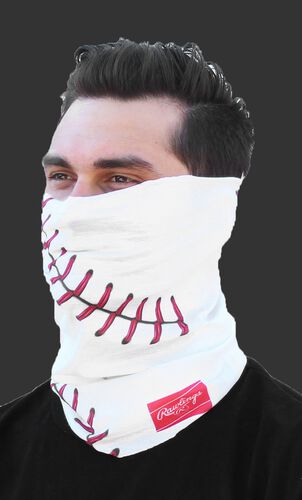 Rawlings Multi-Functional Head And Face Gear with Baseball Stitch - RAW-NECK-GUARD-BBALL