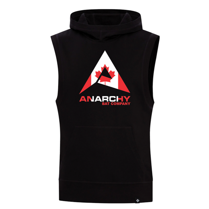 Anarchy Bat Co. Canada Hooded Muscle Fleece - SAN-KOI2014-BLK-ANARCHY-CAN