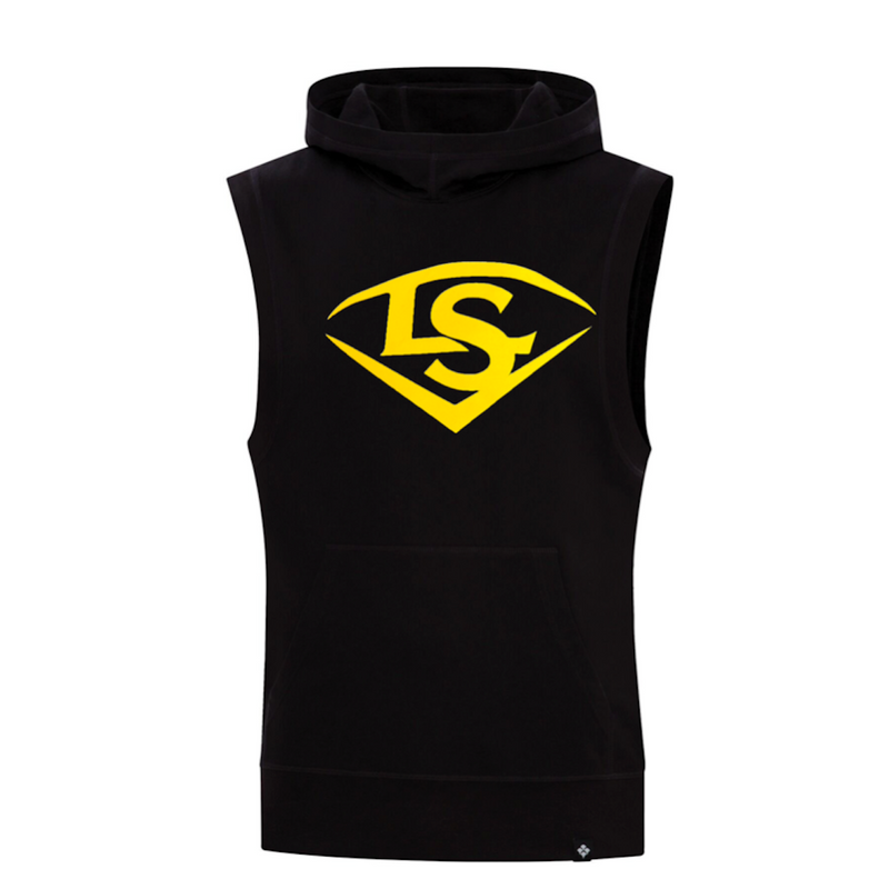 Louisville Slugger Black N' Gold Hooded Muscle Fleece - SAN-KOI2014-BLK-LS-GOLD