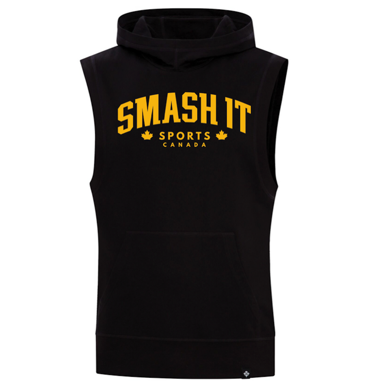 Smash It Sports Canada Black N' Gold Hooded Muscle Fleece - SAN-KOI2014-BLK-SISC-GOLD