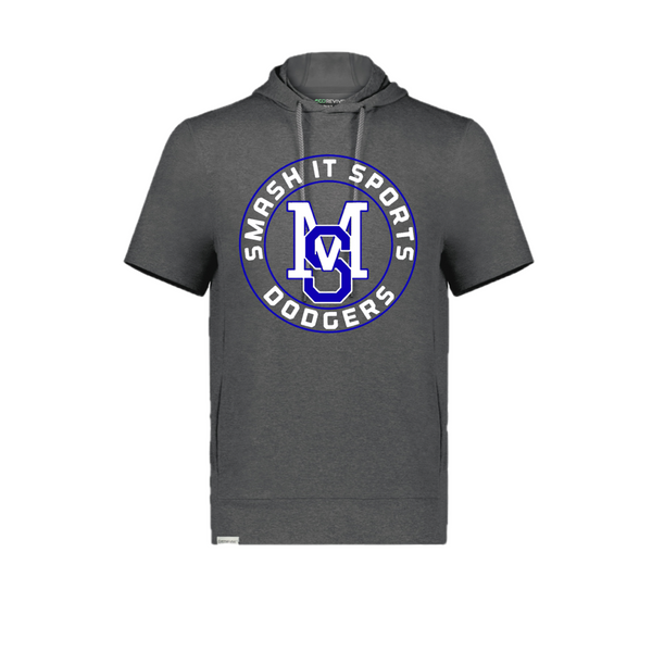 Smash it Sports Dodgers Softball 1/4 zip with Half Sleeve - SIS-DODGERS-AUG-222505-CARBON-HEATHERED