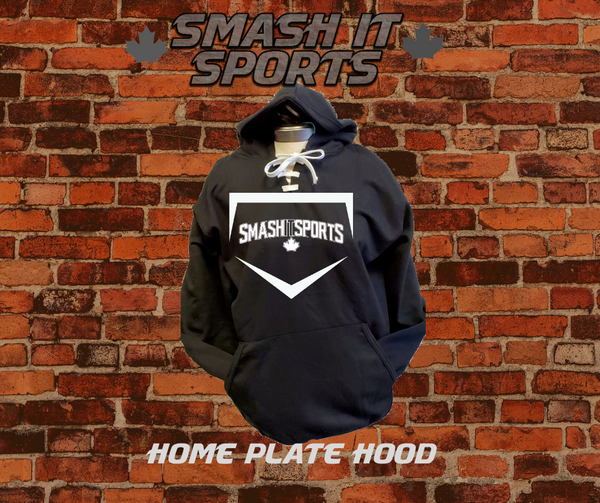 Smash It Canada Home Plate Hockey Hood - SISC-HDY-HOCKEY-HOOD-HOMEPLATE-BLACK-WHITE
