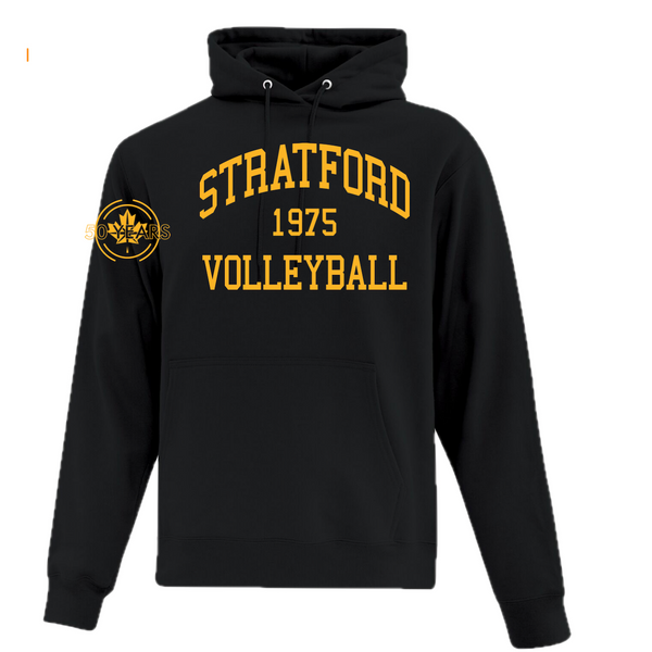 2024/25 Season Stratford Volleyball Black and Gold Fleece Hoodie - 24-SVC-BLACK/GOLD-ATC2500