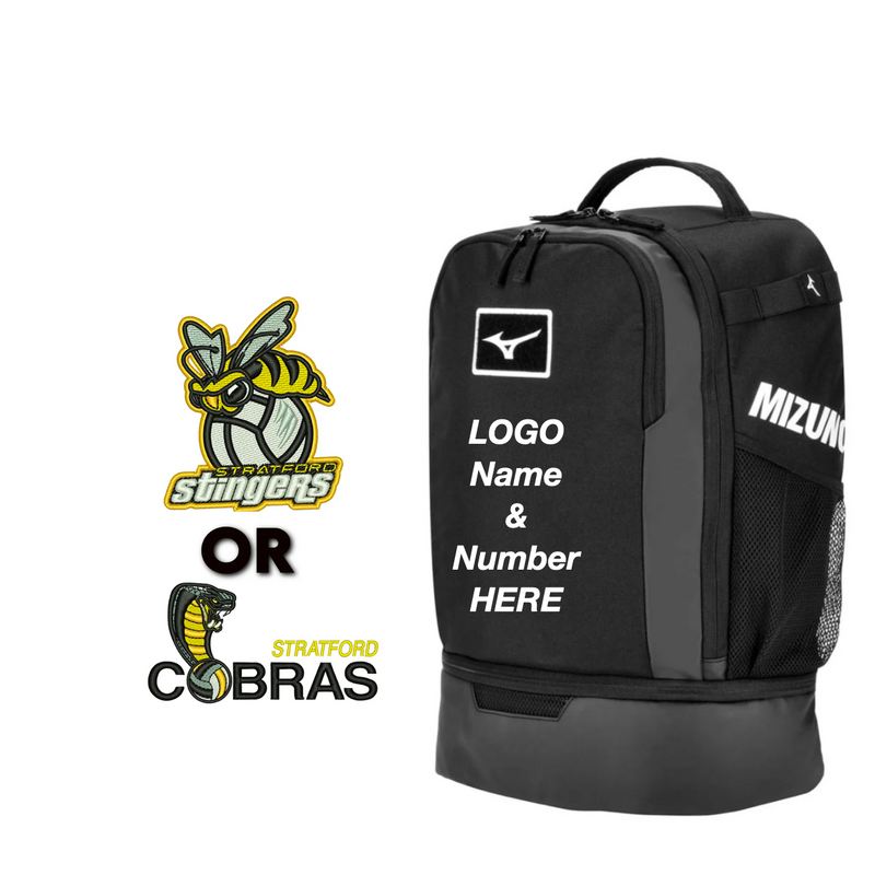 2024/25 Stratford Volleyball Club Mizuno Crossover Back Pack 25 Embroidery included - SVC - 360337