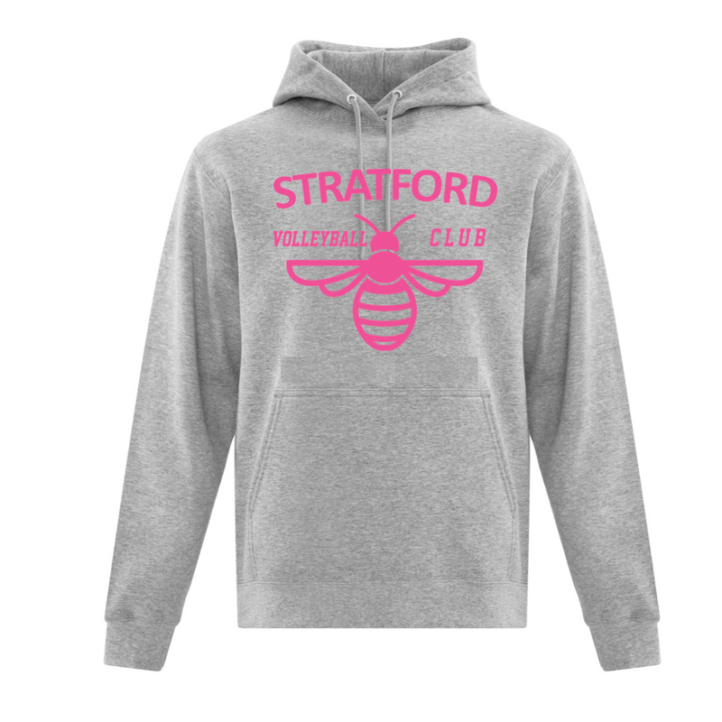 2025/26 Season SVC Pink Bee Fleece Hoodie - 25-Hoodie-Pink Bee-ATC2500-Athletic Grey