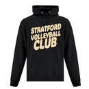 2025/26 Season Stratford Volleyball Club Bubble Letters Fleece Hoodie - 25-Hoodie-Stratford Volleyball - Bubble Letter - ATC2500-Black