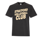 2025/26 Season Stratford Volleyball Club Bubble Letters Cotton Blend T-Shirt - 2025-Stratford Volleyball -Bubble letters-ATC6040-Black