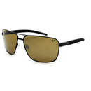 Vigor Brush Polarized Matte Black Aviator Sunglasses - VIGBRUSH1