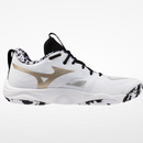 Wave Momentum 4 Elite Volleyball Shoe - White/Gold - 430338.0074