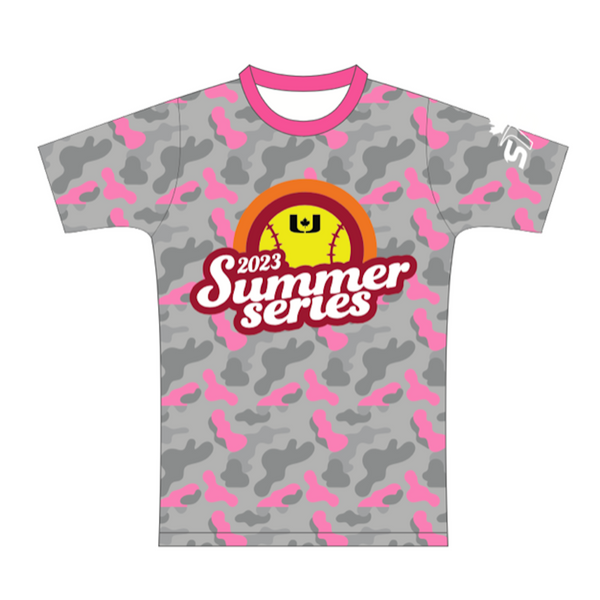 2023 UTM Branded Full Dye Event Souvenir  Shirt - 2023-UTM-SUMMER-SERIES-PINK-CAMO-PERFORMANCE-SOUVENIR