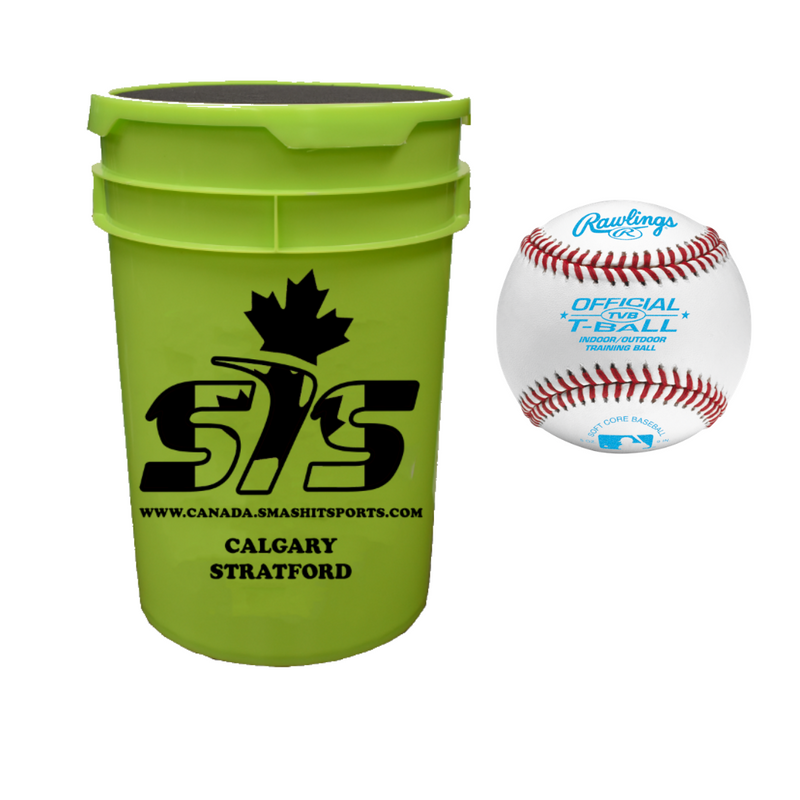 Smash It Sports Canada Baseball Ball/Bucket Combo -  SISC-COMBO-BUCKET-BASEBALL