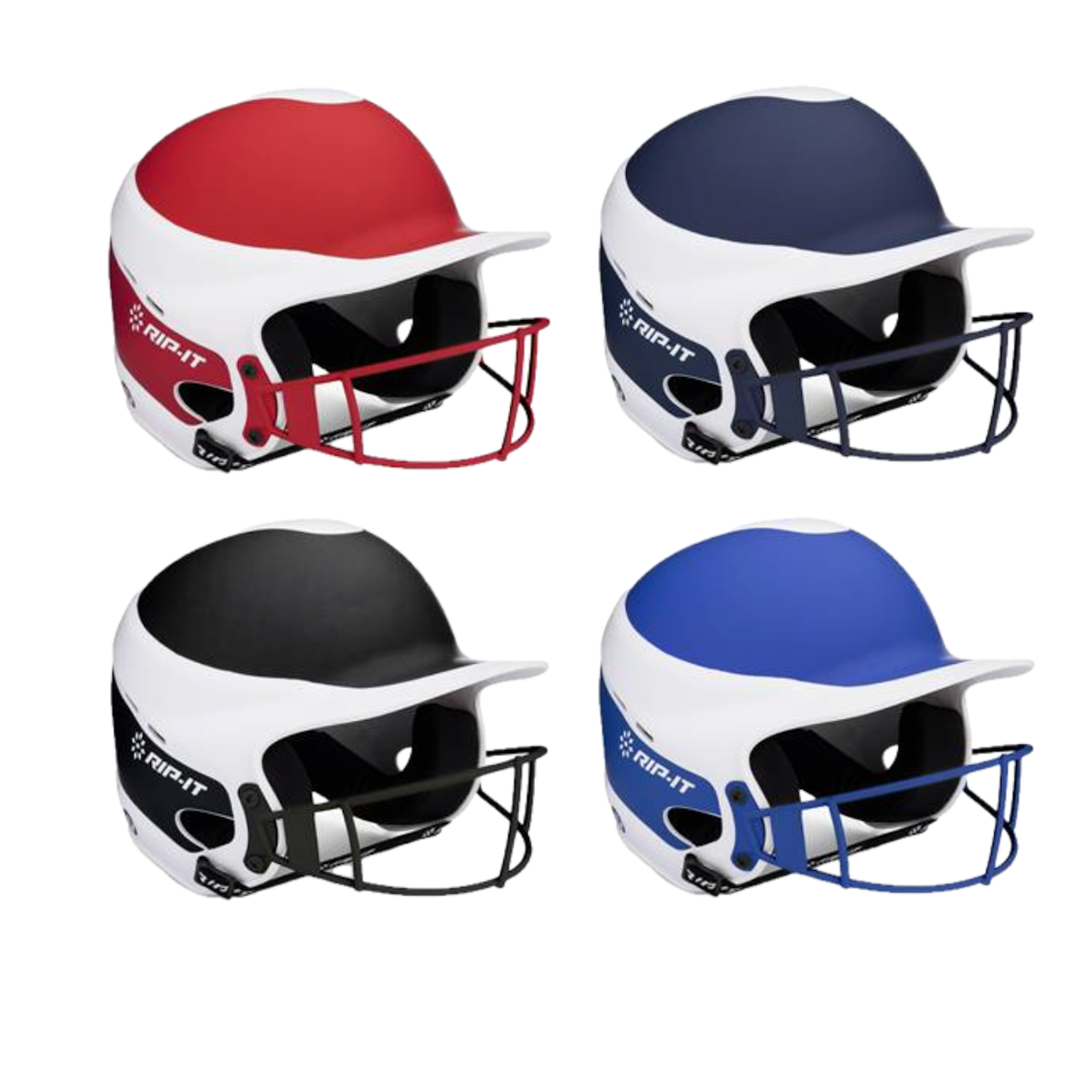 Fastball Rip Rip-It Vision Pro Two Tone Matte Fastpitch Softball Helmet