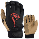 Viper Grindstone Short Cuff Batting Glove - Black/Tan/Red