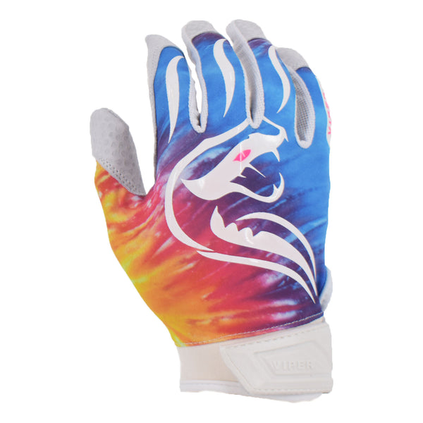 Viper Lite Premium Batting Gloves Leather Palm - Tie-Dye