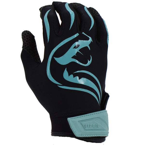 Viper Lite Premium Batting Gloves Leather Palm - Black/Teal