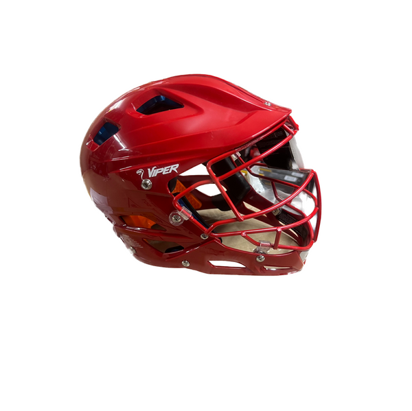 Viper Softball Pitchers Helmet   Scarlet Red/Scarlet Red