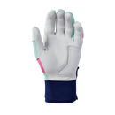 Evoshield Carbyne Exclusive Adult Batting Gloves With Strap - Navy/Seafoam/Pink
