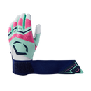 Evoshield Carbyne Exclusive Adult Batting Gloves With Strap - Navy/Seafoam/Pink