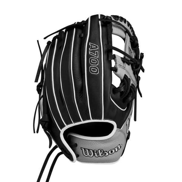 Wilson A700 11.5" Baseball Fielding Glove Black/Silver/White - WBW101427115