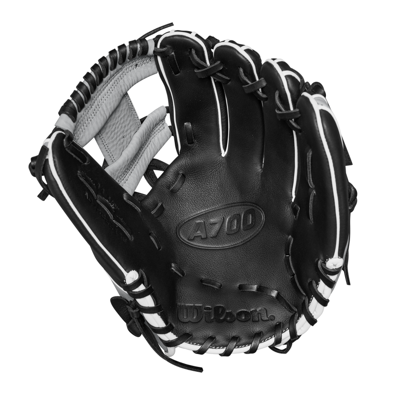 Wilson A700 11.5" Baseball Fielding Glove Black/Silver/White - WBW101427115