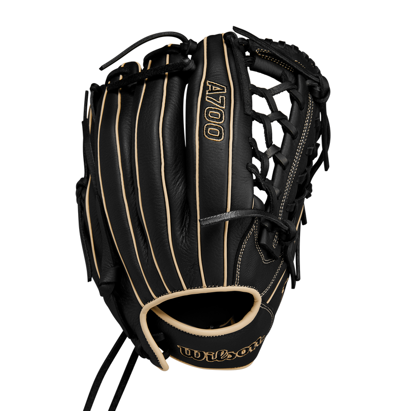 Wilson A700 12" Baseball Fielding Glove Black/Blonde - WBW10142812 / WBW10142912