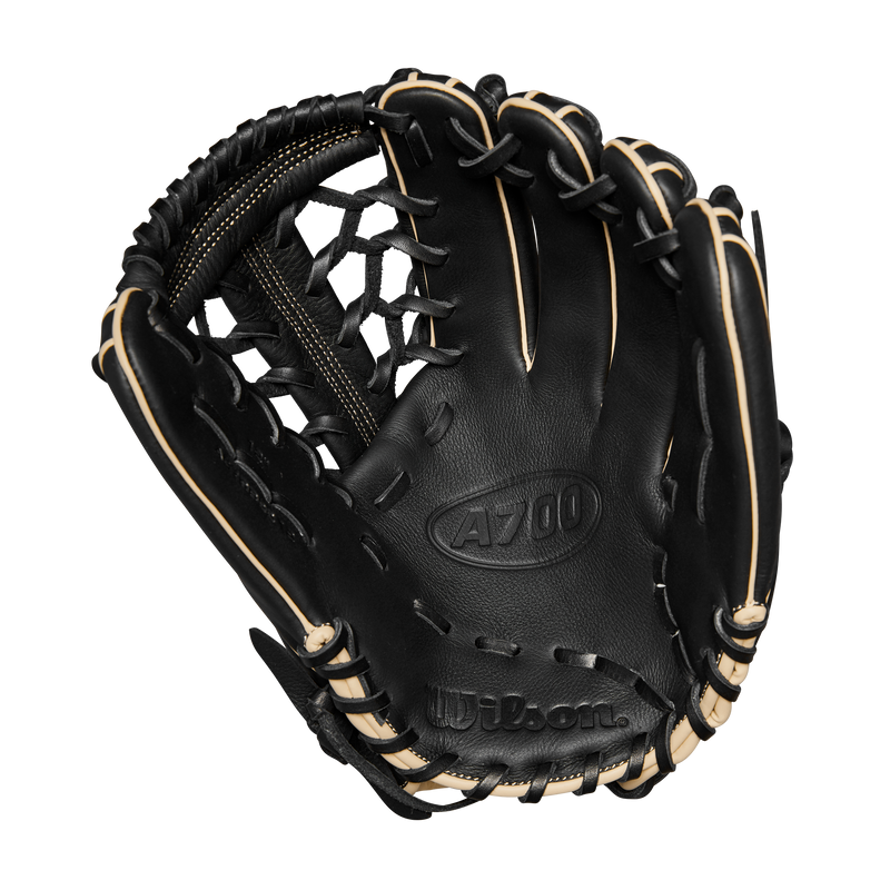 Wilson A700 12" Baseball Fielding Glove Black/Blonde - WBW10142812 / WBW10142912