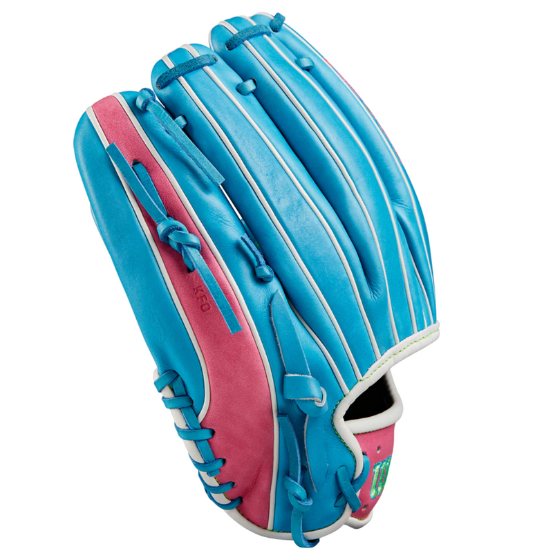 2024 A2000 1785 Sky Blue/Flamingo 11.75" Infield Baseball Glove - WBW1022691175