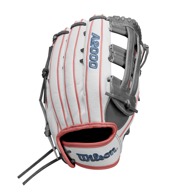 2024 Wilson A2000 White/Rose 12.25" FP50 Fastpitch Softball Glove - WBW1027371225 / WBW1027381225