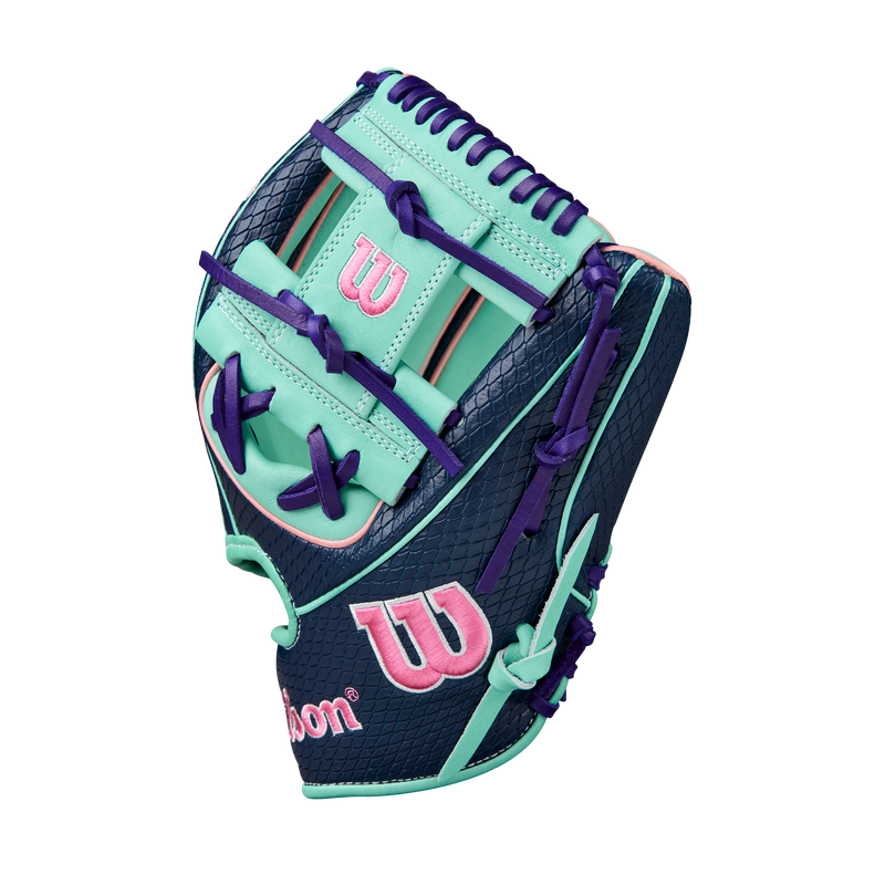 2026 Wilson A2K 11.5" 1786SS Navy/Seafoam/Pink Fielding Glove - WBW103470115