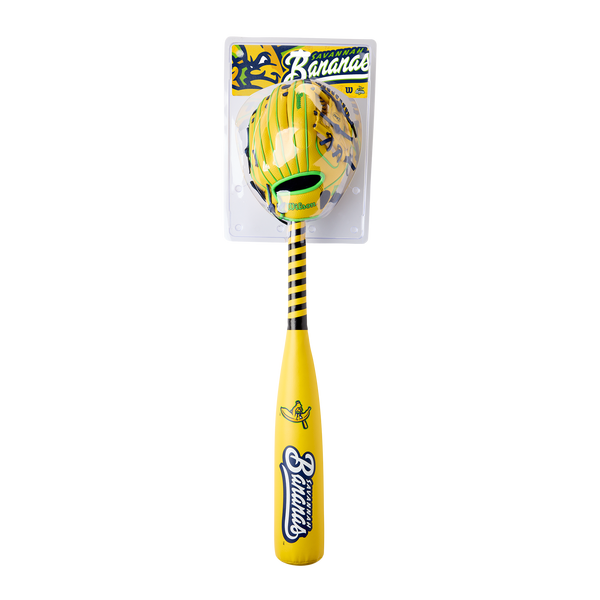 Savanah Bananas 10" Glove and Bat Youth Starter Kit - WBW10410410