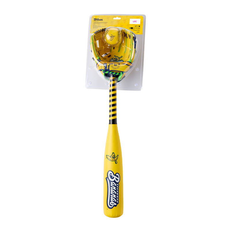Savanah Bananas 10" Glove and Bat Youth Starter Kit - WBW10410410