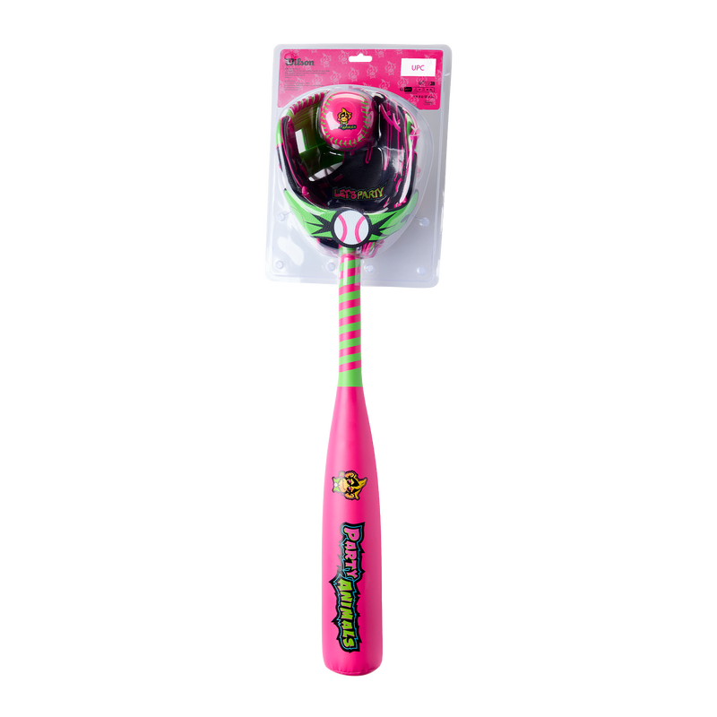 Party Animals 10" Glove and Bat Youth Starter Kit - WBW10415810 / WBW10416010
