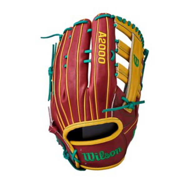 2024 Wilson A2000 13 Brick Red Yellow Gold Slowpitch Softball Glove