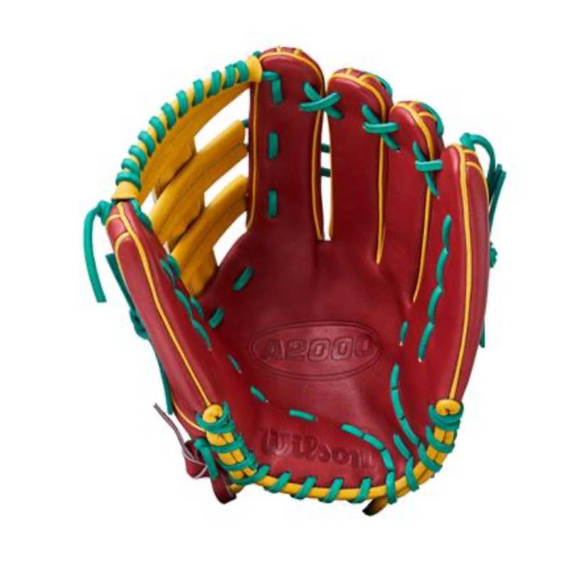 2024 Wilson A2000 13” Brick Red/Yellow Gold Slowpitch Softball Glove -WTA24-SLANCT13-BRYG