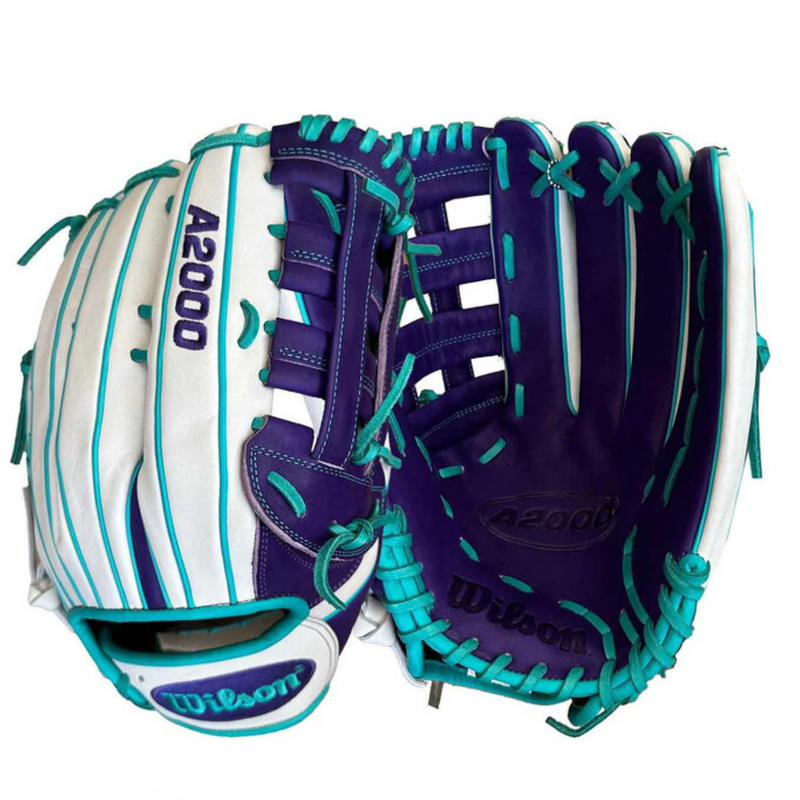 2025 Wilson A2000 Solid Purple/White Slowpitch Softball Glove