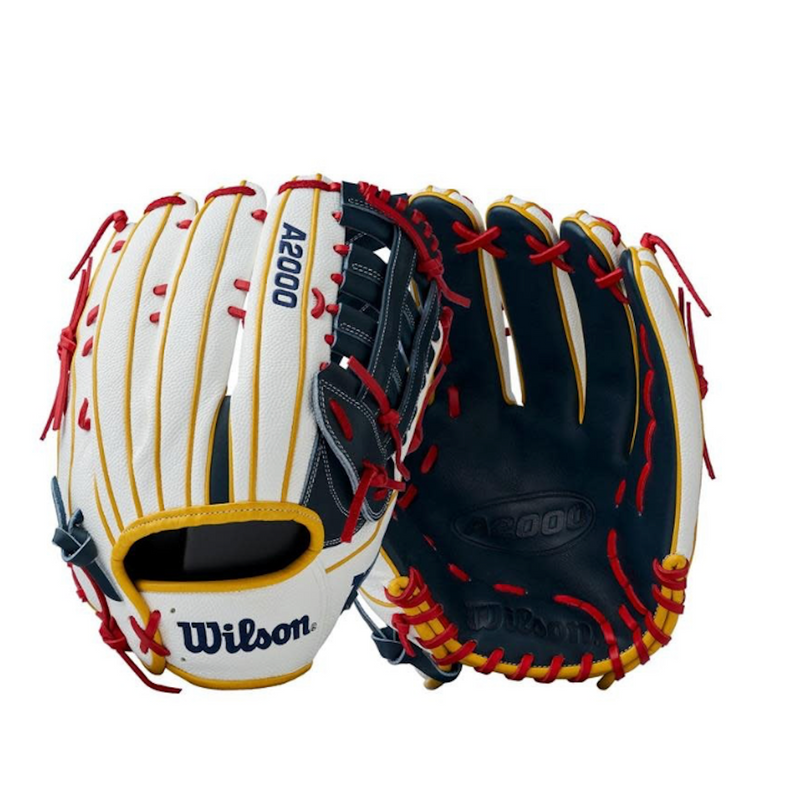 2025 Wilson A2000 Solid White/Navy Slowpitch Softball Glove WT