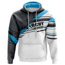 Anarchy Core Hoodie - Charcoal/Carolina/White