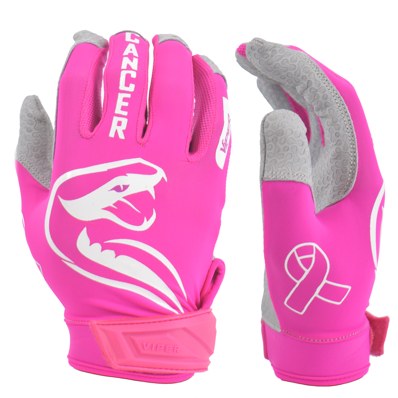 Viper Lite Premium Batting Gloves Leather Palm - F*ck Cancer