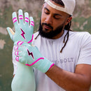 Bruce Bolt Tatis Jr. Signature Series Short Long Cuff Batting Glove - Tatis - Mint/Pink