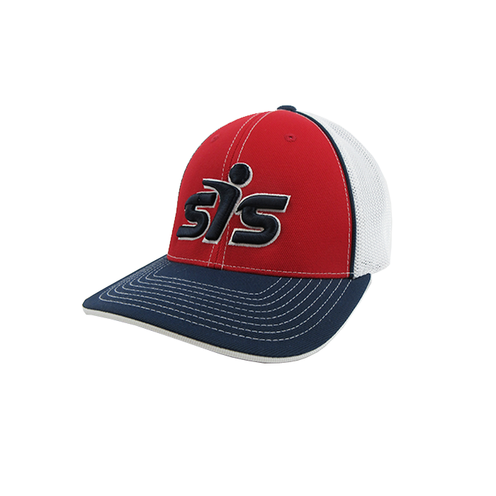 Smash It Sports Hat by Pacific (404M) Navy/White/Red/White/Navy