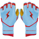 Bruce Bolt Harrison Bader Signature Series Long Cuff Batting Glove - BADER BABY BLUE - Long Cuff