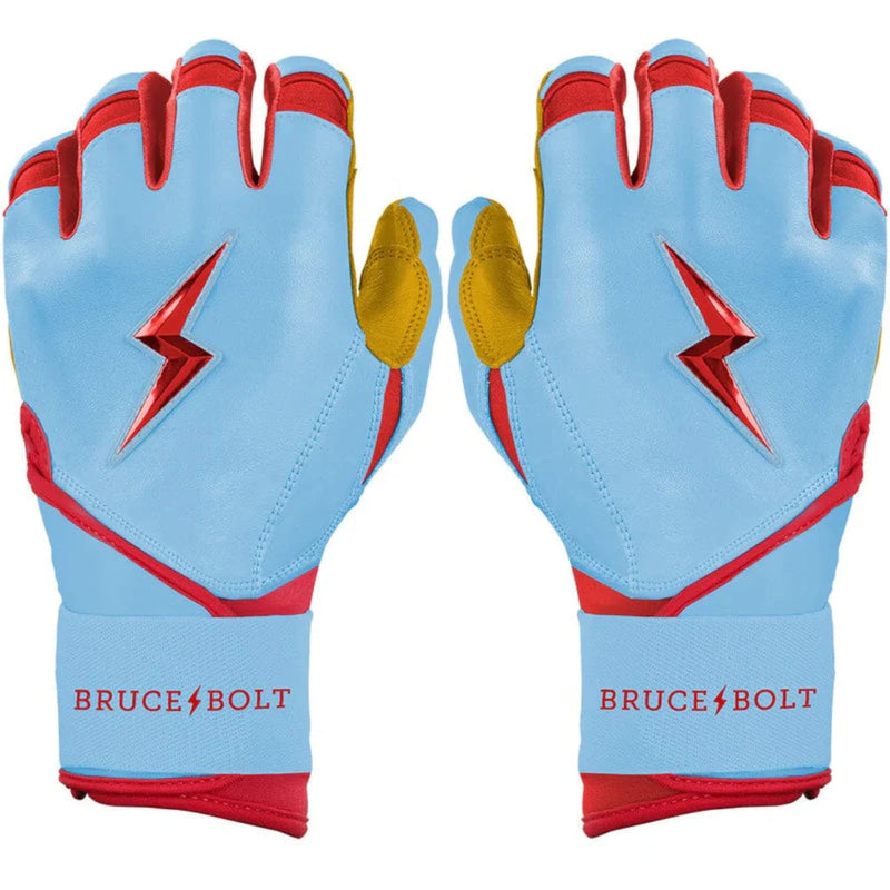 Bruce Bolt Harrison Bader Signature Series Long Cuff Batting Glove - BADER BABY BLUE - Long Cuff