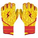 Bruce Bolt Harrison Bader Signature Series Short Long Cuff Batting Glove - Bader Flames